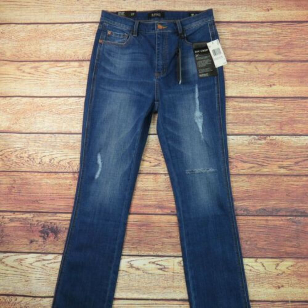Buffalo David Bitton Size 27 DIY Crop Distressed Blue Jeans Orion High Rise